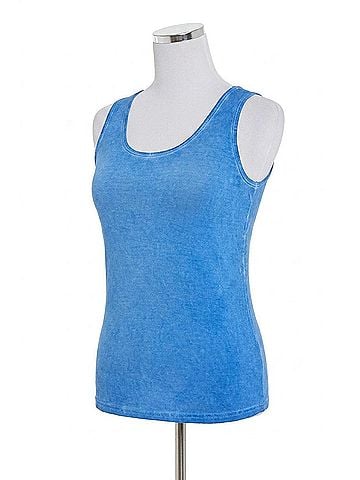 Angel Bra-Friendly Tank Top in Blue (view 1)