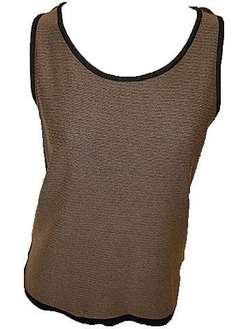 Angel Bra-Friendly Tank Top in Taupe/Black (view 2)