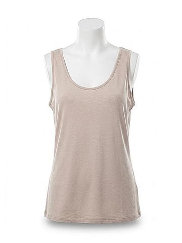 Angel Bra-Friendly Tank Top in Sand (view 1)