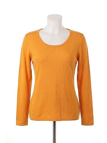 Angel Long Sleeve Scoop Neck Top in Mustard (view 1)