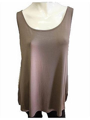 Angel Bra-Friendly Tank Tunic in Taupe (view 2)