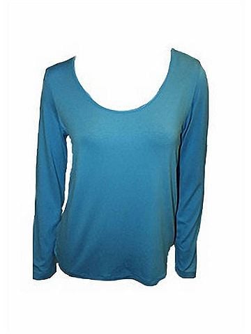 Angel Scoop-Neck Top in Turquoise (view 2)