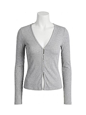 Favorite Daughter Good Luck Long Sleeve Top in Grey (view 1)