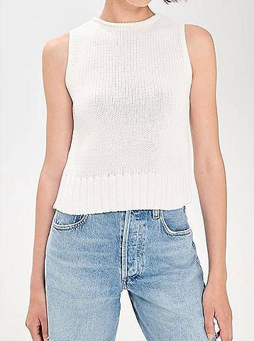 Rails Bondi Knit Top in White (view 2)