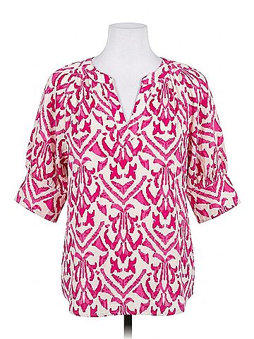 Jodifl Half Raglan Sleeve Top in Fuchsia &amp; White (view 1)