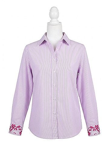 Layers Clothing Heidi Long Sleeve Top - Plus in Pink (view 1)