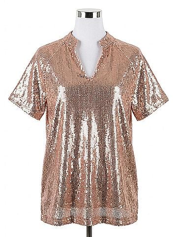 Layers Clothing Cindy Lou Who Top in Rose Gold (view 1)