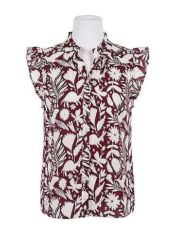Layers Clothing Palmer Short Sleeve Top in Red (view 1)