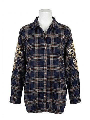 Layers Clothing Diane Button Up Top in Blue (view 1)
