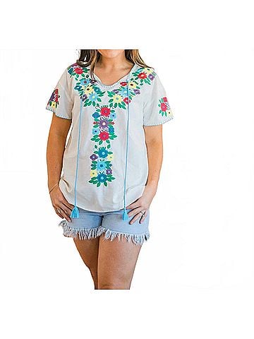 Layers Clothing Harlow Short Sleeve Top in White (view 2)