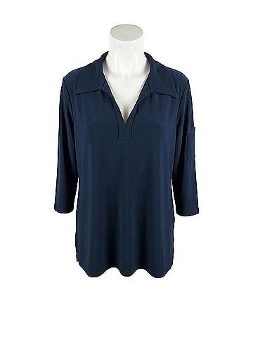 Sympli Women's Weekender Top in Navy (view 1)