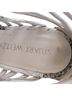 Stuart Weitzman 100% Leather Gray Stuart Weitzman Loops Strappy Sandals in Grey Python-Embossed Leather Size EU 37 1/2 - photo 6