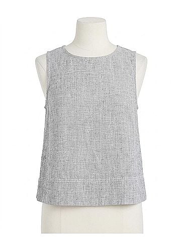 Habitat Linen Side Button Tank in Gull (view 1)