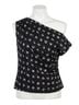 FRNCH Floral Black Off Shoulder Daisy Top in Black Size S - photo 1