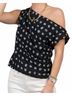 FRNCH Floral Black Off Shoulder Daisy Top in Black Size S - photo 2