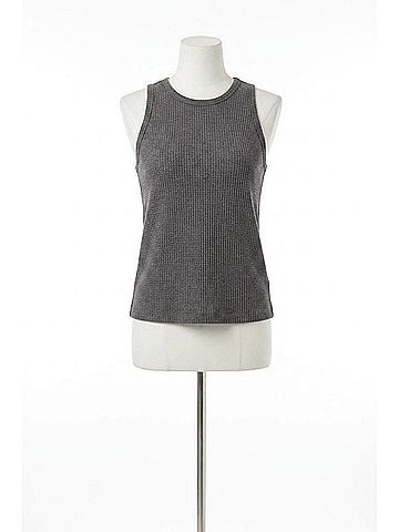Lilla P Shirttail Hem Tank in Grey (view 1)