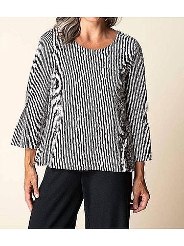 Habitat Daisy Dash Flounce Top in Black (view 2)