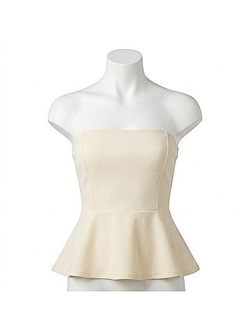 Autumn Cashmere Flared Strapless Tube Top in Sand (view 1)