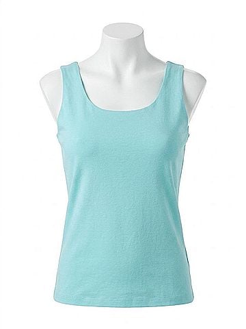 Nic + Zoe Shelf Bra Perfect Tank Tops in River (view 1)