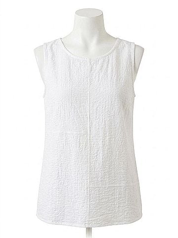 Habitat Solid Pieced Tank Top in White (view 1)