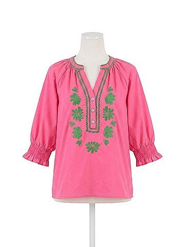 Entro Isla Top in Hot Pink (view 1)