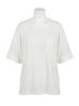 Entro White Wave Textured Short Sleeve Top in White Size S - photo 1