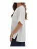Entro White Wave Textured Short Sleeve Top in White Size S - photo 4