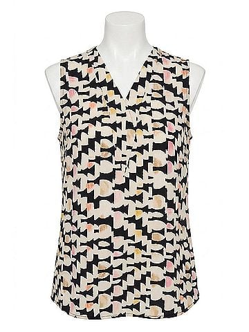 Nic + Zoe Mod Mix Crepe Tank in Black Multi (view 1)