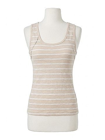 Lilla P Wide Sleeveless Tank in Bamboo Stripe (view 1)