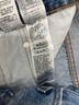Levi's 100% Cotton Solid Blue Denim Shorts Size 26 - photo 4