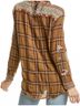 Johnny Was Plaid Brown Celeste Oversized Shirt in Plaid Size XL - photo 3