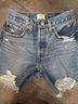 Levi's 100% Cotton Solid Blue Denim Shorts Size 26 - photo 5