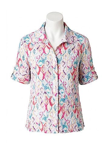 Habitat Painted Diamonds Laid Back Shirt in Pink (view 1)