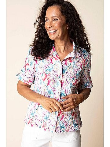 Habitat Painted Diamonds Laid Back Shirt in Pink (view 2)