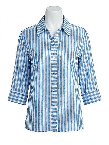 J'envie The Montauk Shirt in Turquoise/White (view 1)