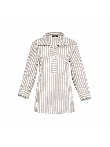 J'envie The First Class Tunic Top in Sand/White (view 1)