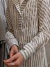 J'envie Stripes Brown The First Class Tunic Top in Sand/White Size 6 - photo 3