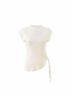 FRNCH Solid White Orionne Top in Cream Size M - photo 6