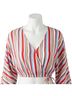 Dress Forum Stripes Red Multi Stripe Blouse in Red Size S - photo 1