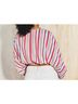 Dress Forum Stripes Red Multi Stripe Blouse in Red Size S - photo 3