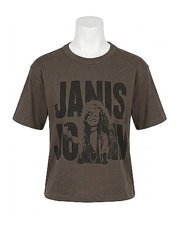 Chaser Janis Joplin Icon Tee in Safari Green (view 1)