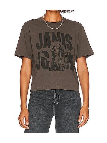 Chaser Janis Joplin Icon Tee in Safari Green (view 2)