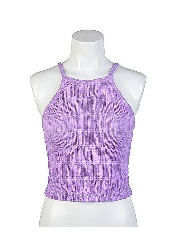 Bella Dahl Women's Soft Smocked Halter Top in Orchid (view 1)