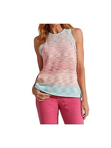 Tribal Sleeveless Scoop Sweater Tank in Pastel (view 2)