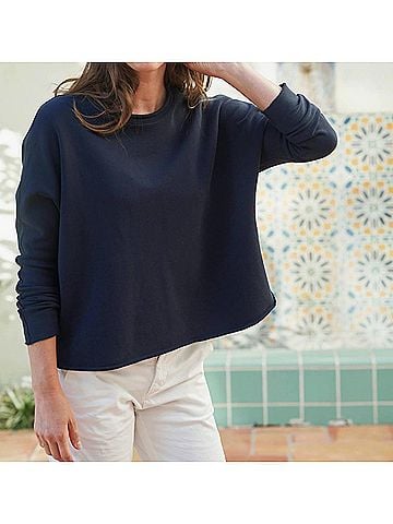 Frank & Eileen Anna Sweatshirt in British Royal Navy (view 2)