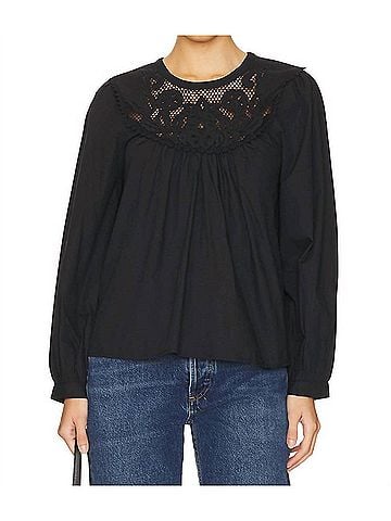 Cleobella Raine Blouse in Black (view 2)