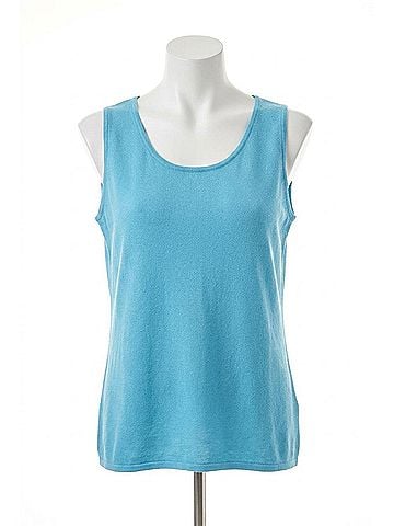 Angel Bra-Friendly Tank Top in Turquoise (view 1)