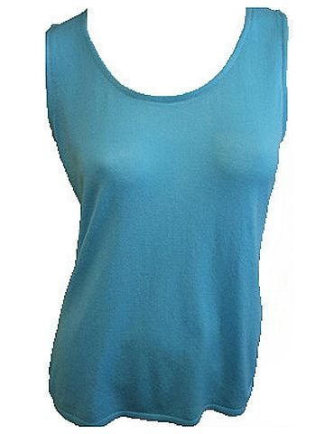 Angel Bra-Friendly Tank Top in Turquoise (view 2)