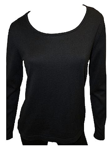 Angel Scoop-Neck Top in Black (view 2)