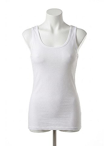 Angel Bra-Friendly Tank Top in White (view 1)